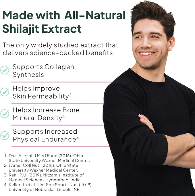 Organics Ocean Shilajit for Men and Women - Natural Supplement with Vitamin B12 Chromium and Selenium for Age-Defying Energy Hormone Support and More - 60 Shilajit Gummies