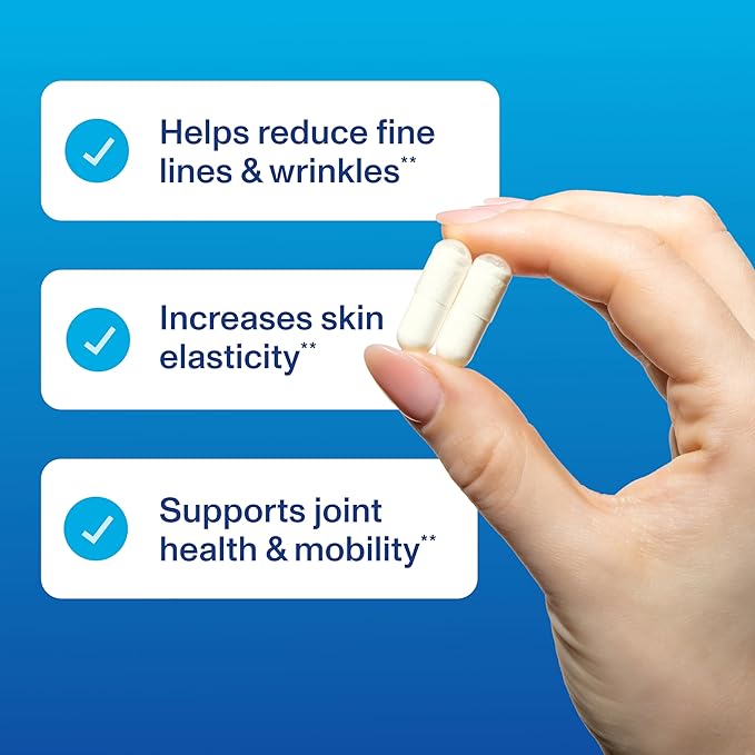 Vital Proteins® Enhanced Collagen Complex Capsules with BioCell Collagen® - Supports Skin Elasticity Joint Health and Helps Reduce Fine Lines &amp Wrinkles (1) - 60 Count