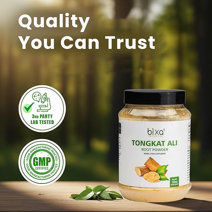 bixa BOTANICAL Tongkat Ali Root Powder – 1 lb (16 oz) | Tongkat Ali for Men &amp Women | Gluten-Free Non-GMO Steam Treated Vegan 100% Pure – Natural Health Support for Energy &amp Wellness