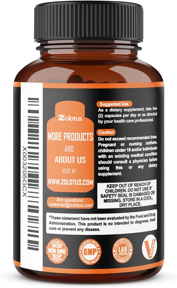 Zolotus Korean Red Panax Ginseng + Ginkgo Biloba Ashwagandha Beetroot Green Tea - 120 Capsules (Pack of 2)