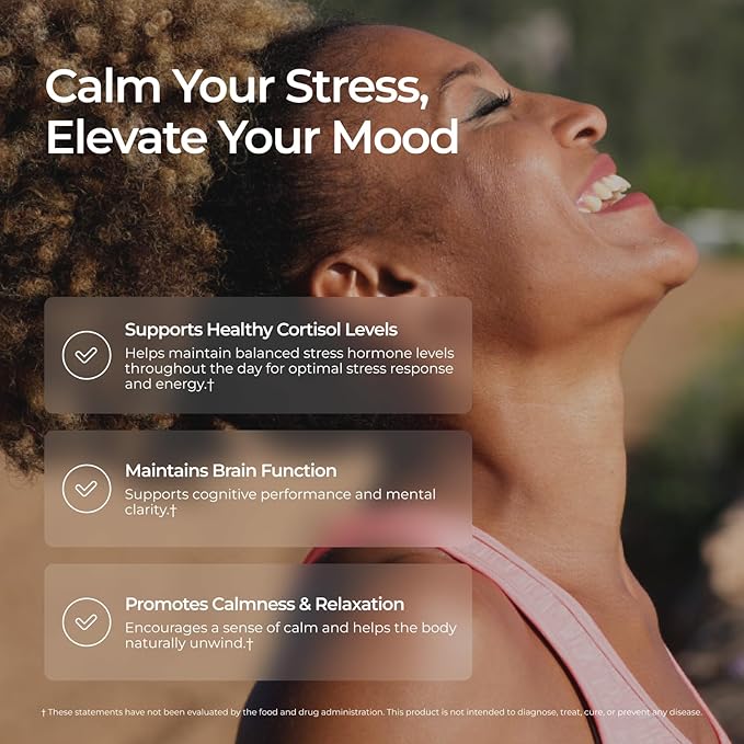Livingood Daily Stress Support 12-in-1 Supplement with Ashwagandha Reishi Mushroom Vitamin B6 Adaptogenic Herbs &amp Magnesium Supports Mood &amp Calm Gluten Free Vegan 60 Vegetarian Capsule