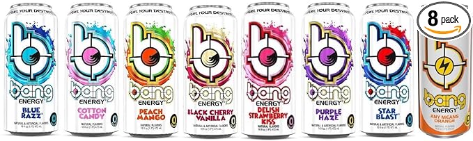 VPX Bang Variety Pack - Bangster Berry Pina Colada Purple Guava Pear Peach Mango Cotton Candy Blue Razz Sour Heads Rainbow Unicorn