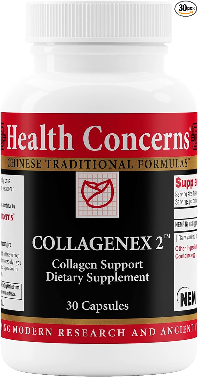 Health Concerns Collagenex 2 – Collagen Supplement for Joint Support &amp Flexibility – Natural Eggshell Membrane for Men &amp Women - Connective Tissue Support – Chinese Herbal Supplement - 30 Caps