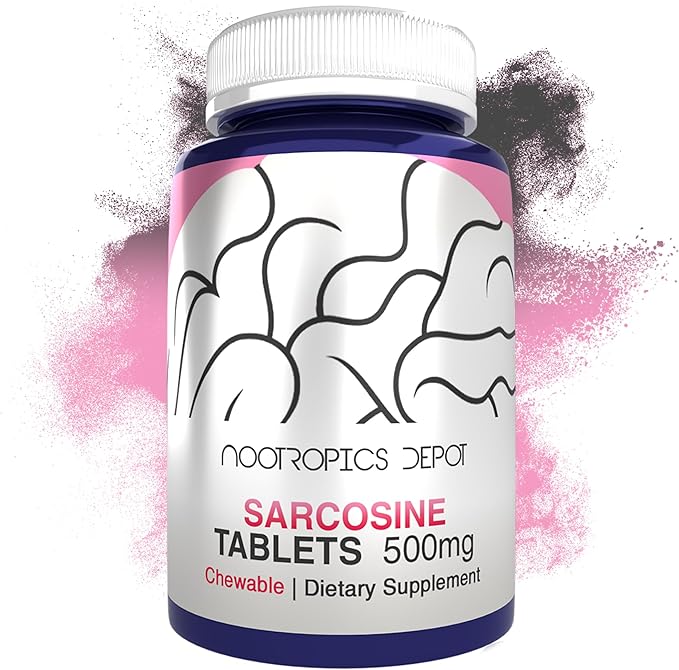 Nootropics Depot Sarcosine Tablets | Chewable | 500mg | 120 Count