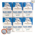 Fresh Roasted Coffee Organic Black Knight Water-Processed Decaf | USDA Organic Kosher | Dark Roast | 72 Pods for K Cup Brewers