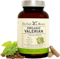 Herbal Roots Pure Organic Valerian Root Capsules - 900 mg - Non-Habit Forming with no Melatonin Non-GMO - 60 Count Vegan Capsules Herbal Supplement