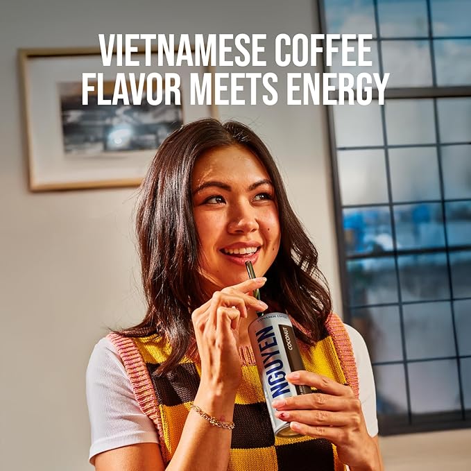 Nguyen Coffee Supply - Coconut: Vietnamese Cold Brew Iced Coffee 100% Robusta Low Sugar Dairy-Free 7.5 fl oz cans [12 Pack]