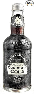 Fentimans Sparkling Curiosity Cola - Healthy Soda All Natural Soda Craft Soda with No Artificial Flavors Preservatives or Sweeteners Botanically Brewed - Curiosity Cola 275 ml (Pack of 12)
