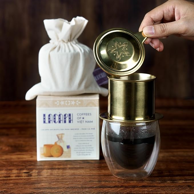 Lacàph Phin Brewing Kit - LACÀPH PHIN BLEND WHOLE BEAN &amp MICROFILTER PHIN BREWER - Vietnamese Coffee Starter Set