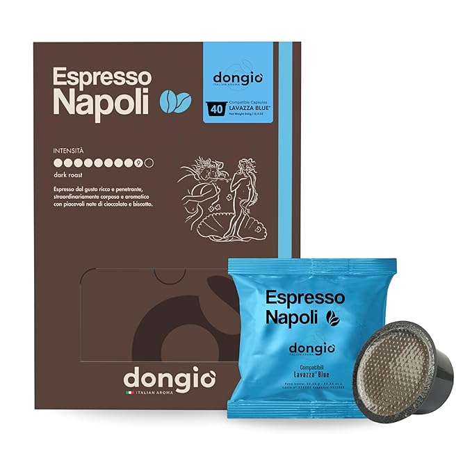 Dongiò Caffè - Capsule compatibili con Lavazza Blue 40 (40 Count Espresso Napoli)