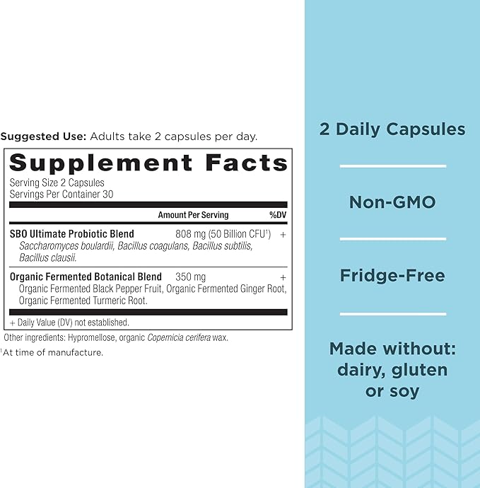 Ancient Nutrition SBO Ultimate Probiotics Capsules 60 Count + Multi Collagen Protein Powder Unflavored 45 Servings