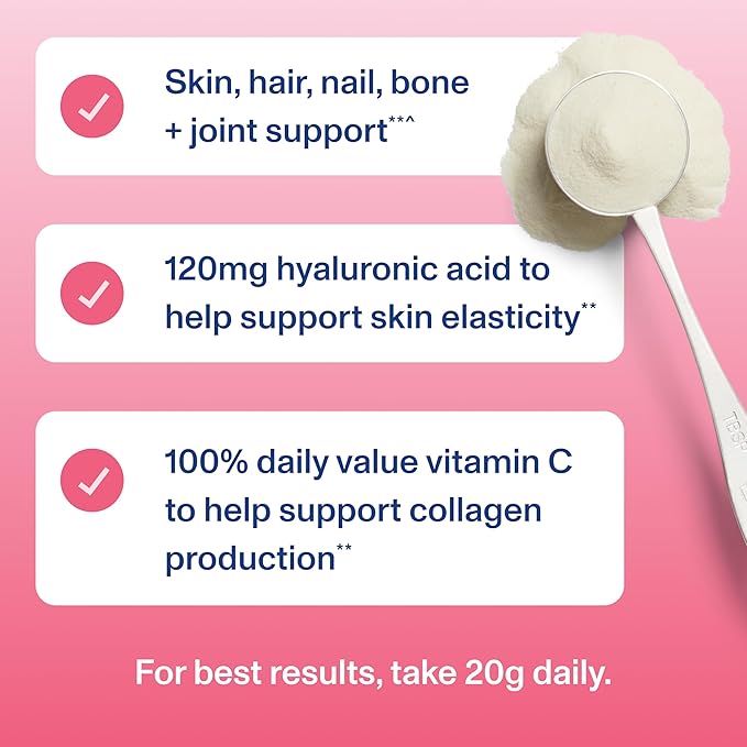 Vital Proteins Collagen Peptides Advanced Hydrolyzed Peptides with Hyaluronic Acid and Vitamin C - Strawberry Lemon Flavor Powder 10.5oz (Pack of 2)