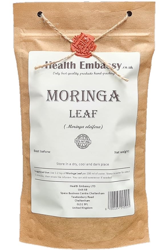 Health Embassy Moringa Leaf | Moringa Oleifera | Loose Herbal Tea (100g)