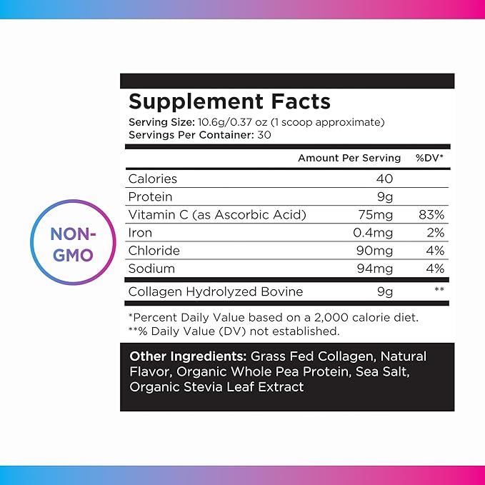 Livingood Daily Vanilla Collagen Powder for Women &amp Men Hydrolyzed Collagen Peptides Powder with Vitamin C Protein with 20 Amino Acids Type I &amp III Grass Fed Keto Paleo Gluten Free 30