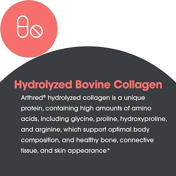 Allergy Research Group Arthred Supplement - Collagen Powder for Men &amp Women 10.5g Collagen Peptides Bovine Sourced Arthred Powder Collagen Formula Hydrolyzed Collagen - 8.5 Oz