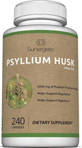 Premium Psyllium Husk Fiber Supplement 1450mg 240 Capsules