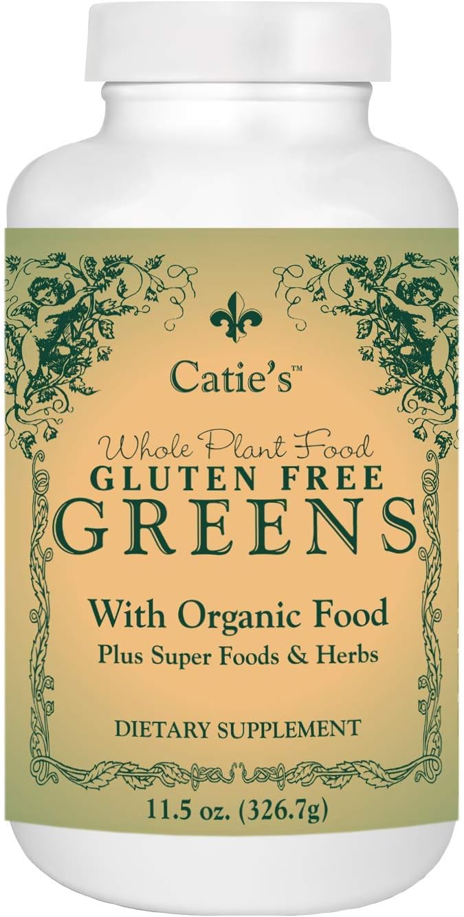 Catie's Organic Gluten Free Greens - Whole Food Nutrition. Optimal Health &amp Vitality! 11.5oz. 30 Servings.
