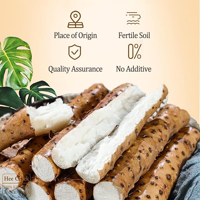 Hee Creek Dried Yam 240g/8.47oz Dried Iron Stick Yam Shan Yao Large Slices Cutting for Herbal Tea Congee Soup Porridge Rich in Nutrients Sulfur Free Pure Natural 铁棍山药 山药干 山药片 煮粥煲汤