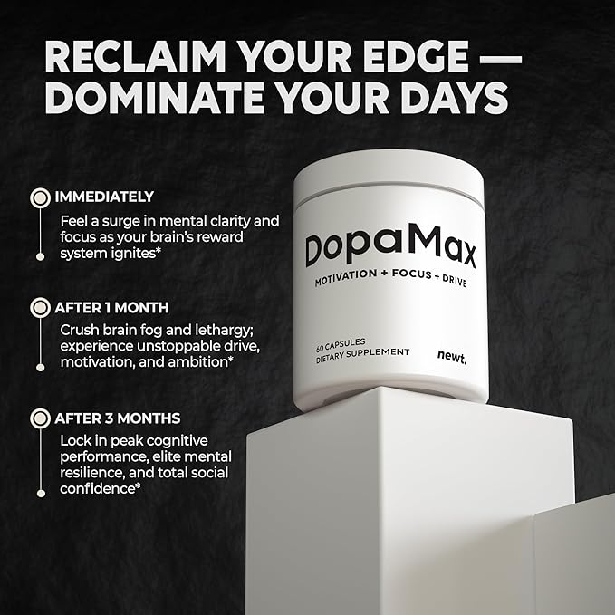 DopaMax Dopamine Support Supplement – Motivation Focus &amp Drive Capsules – Brain Food Formula with L-Dopa for Mood Balance &amp Cognitive Support – 60 Capsules
