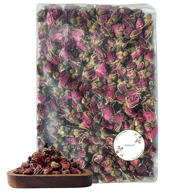 OneDove Dried Rose Petals and Rose Buds -1 Pound Food grade - Use in Tea Baking Making Water essential oil Wedding Confetti