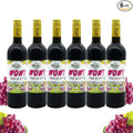 De La Rosa Organic Red Grape Juice Non-GMO Vegan and Gluten-Free Kosher Certified with No Sugar Added No Preservatives or Sulfites Grape Juice 25.4 Oz (Pack of 6)