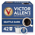 Victor Allen's Coffee Seattle Dark Dark Roast 42 Count Single Serve Coffee Pods for Keurig K-Cup Brewers