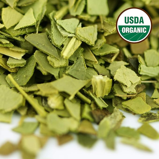 Yerba Mate Tea 1LB (16Oz) HI-CAFFEINE 100% CERTIFIED Organic SUPER-GREEN Yerba Mate | NO Dust | FRESH - NEVER Aged (Ilex Paraguariensis) | Brazilian Rain Forest Grown from U.S. Wellness Naturals | HI-