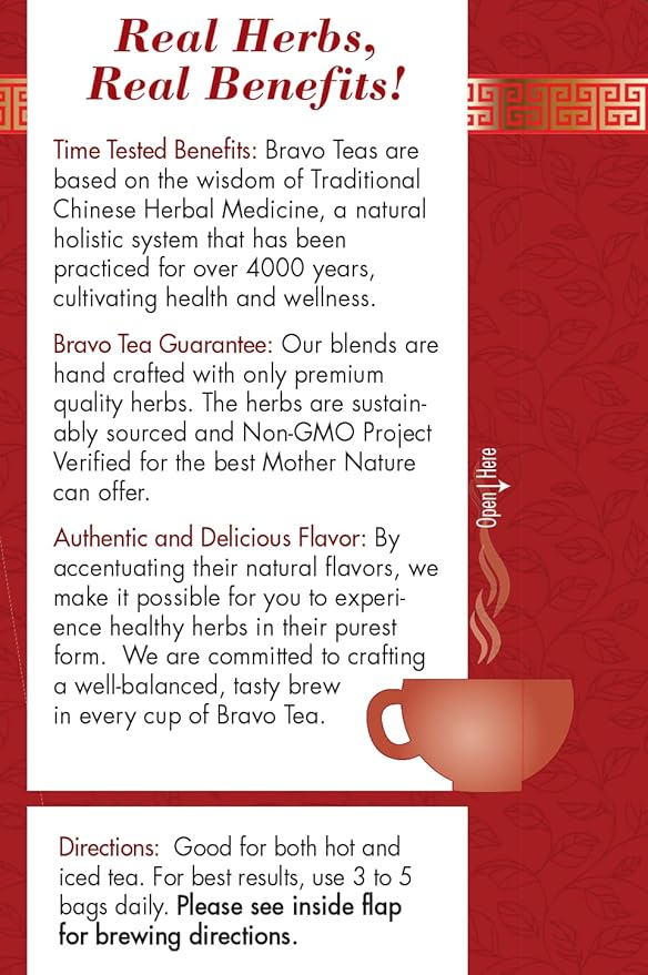Bravo Tea Absolute Turmeric Herbal Tea Caffeine Free 20 Tea Bags 6 Count