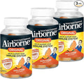 Airborne 750mg Vitamin C Immune Support Supplement Gummies for Adults Zesty Orange Flavor Gluten Free Crafted Blend with Powerful Antioxidants Vitamins C &amp E 42 Gummies (3 Pack)