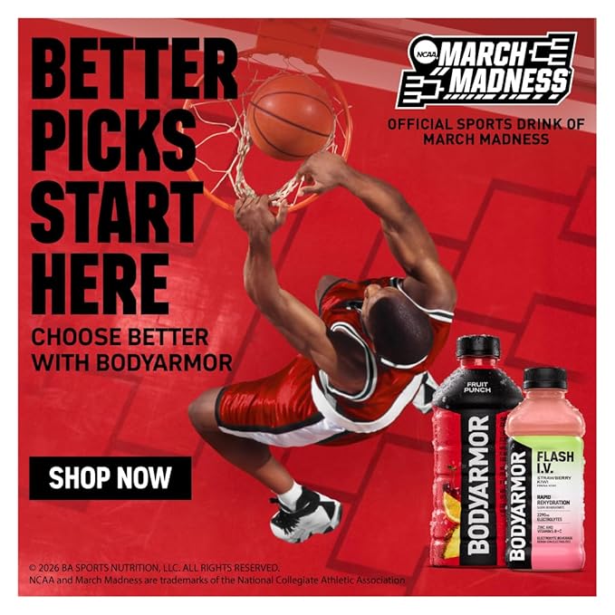BODYARMOR Flash I.V. Zero Sugar + Caffeine Watermelon Punch Electrolyte Beverage Hydration Drink For Rapid Rehydration Post Workout Recovery 20 Fl Oz (Pack of 12)