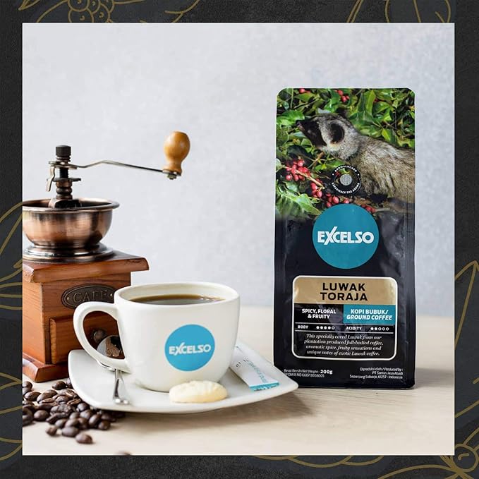 Excelso Luwak Toraja Ground Coffee 200g (Pack of 4)