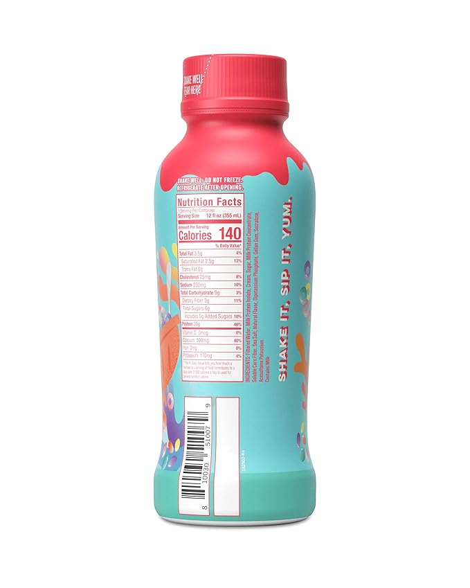 Alani Nu Protein Shake Ready to Drink Naturally Flavored Gluten Free Only 140 Calories with 20g Protein per 12 Fl Oz bottle (Fruity Cereal 12 Pack) 1