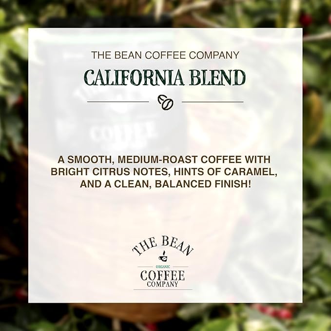 The Bean Organic Coffee Company California Blend Medium Roast Whole Bean Coffee 5-Pound Bag