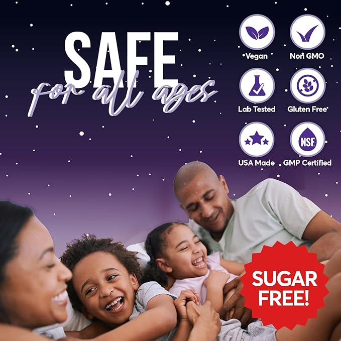 FIOR Sugar Free 120-Count Sleep Aid &amp Calm Gummies Melatonin Gummies Sleep Aids for Adults &amp Kids. Gummy Vitamins for Sleep. Adults &amp Kids Melatonin &amp L-Theanine Gummies Natural Herba