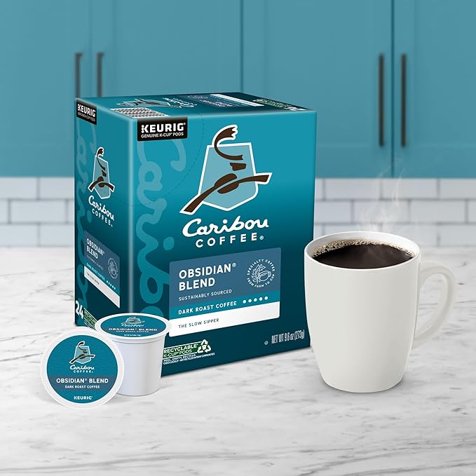 Caribou Coffee Obsidian Keurig Single-Serve K-Cup Pod Medium Roast Coffee 96 Count