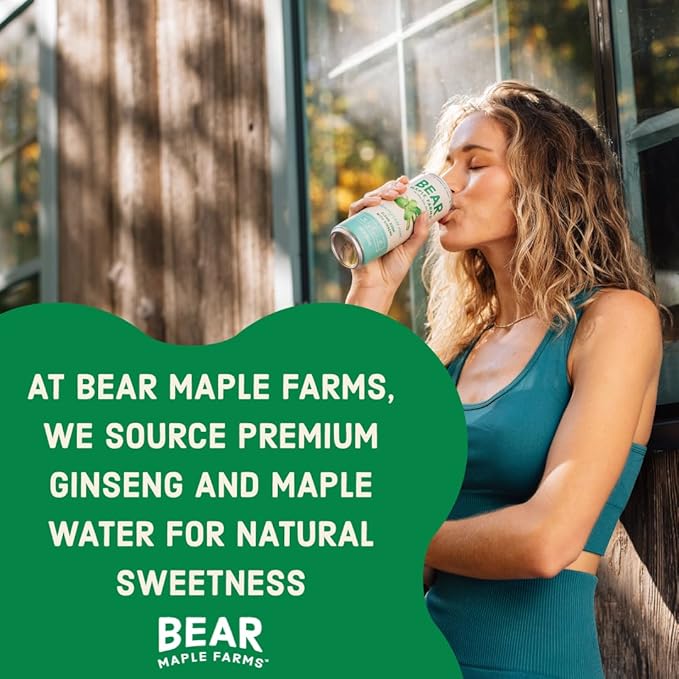 Bear Maple Farms | The Clean Soda Company | Low Calorie | Naturally Sweetened | Lemongrass Mint Clean Soda
