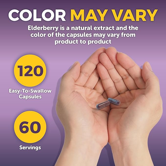 Viva Naturals Elderberry with Vitamin C and Zinc for Adults - 5 in 1 Sambucus Black Elderberry Capsules with Vitamin D3 5000 IU Immunity Supplement Sambucus Elderberry Immune Support Supplement