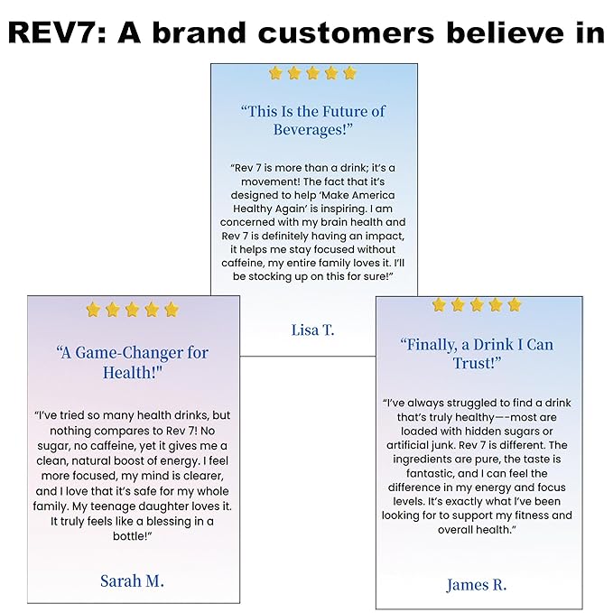 REV7 Energy Drink Caffeine Free Zero Sugar Powered by goBHB Ketones Green Apple - 12ct