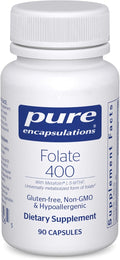 Pure Encapsulations Folate 400 | Metafolin L-5-MTHF Supplement to Support Cardiovascular Cellular and Neural Health* | 90 Capsules