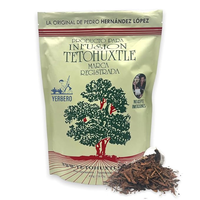 Yerbero - Infusion Te Tetohuxtle 455g | Healthy Infusion Tetohuxtle Tea 16oz | Made With Wildcrafted Barks of the Sierra Lacandona | 100% Natural Non GMO´s | Unique &amp Delicious Tea.