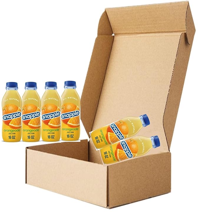 Snpple orangeade 16 fl oz recycled plastic bottle 6 pack
