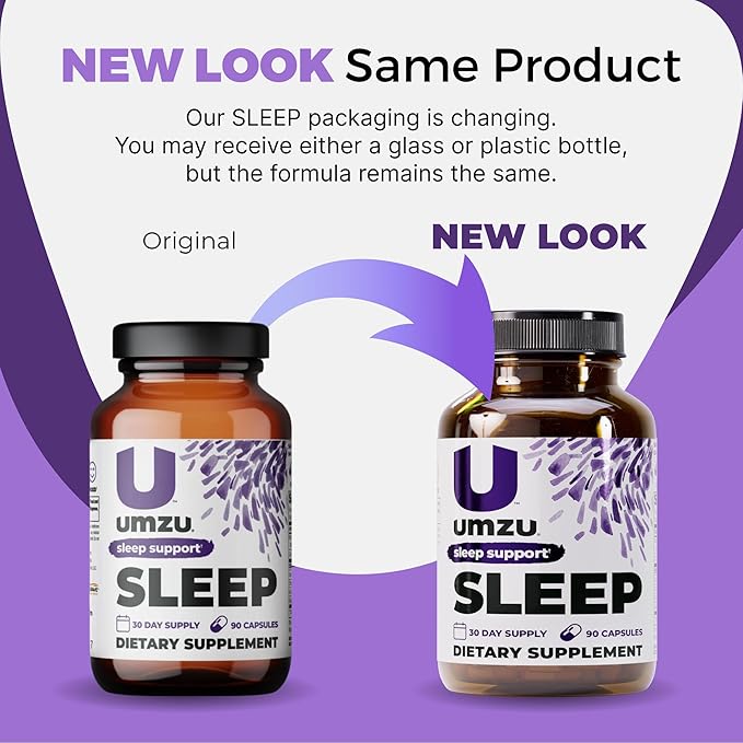 UMZU Sleep Magnesium Glycinate Supplement (30 Day Supply) – with GABA L-Theanine Zinc &amp Herbal Extracts – Magnesium Glycinate for Sleep Relaxation Calm Mood &amp L-Theanine Nightly Wellness Supp