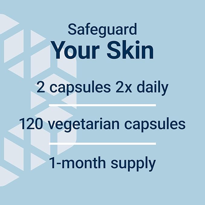 Life Extension Shade Factor Safeguard Your Skin from The Inside Out Gluten-Free Non-GMO Vegetarian 120 Capsules