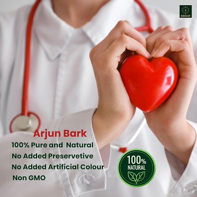 Organic Arjuna Bark Tea (Terminalia Arjuna) - 132+ Count | 100% Natural Whole Loose Arjun Ki Chaal for Heart Health &amp Wellness Support/Caffeine-Free Herbal Tea | 7.05 Oz (200g)