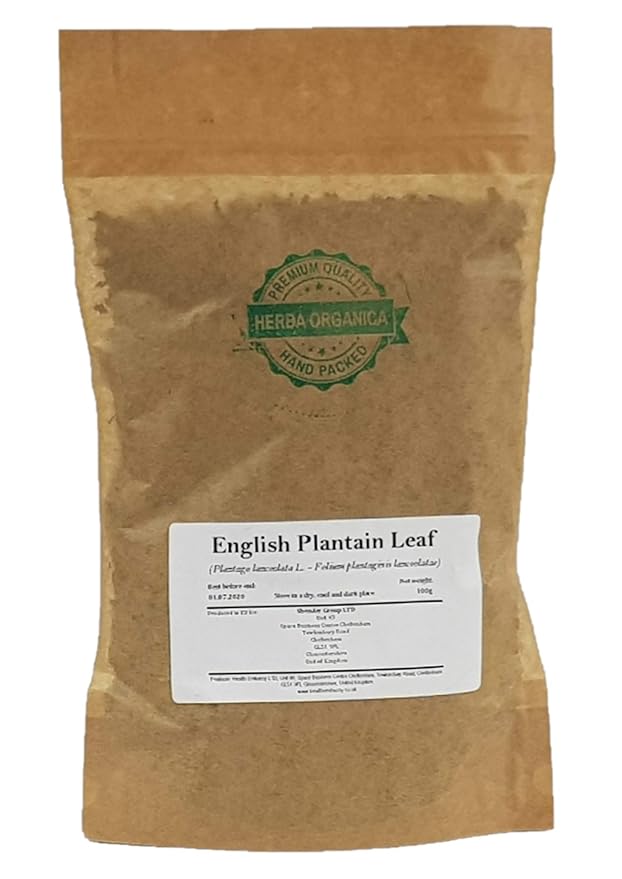 Herba Organica English Plantain Leaf - Plantago Lanceolata L - Herbal Tea (100g)
