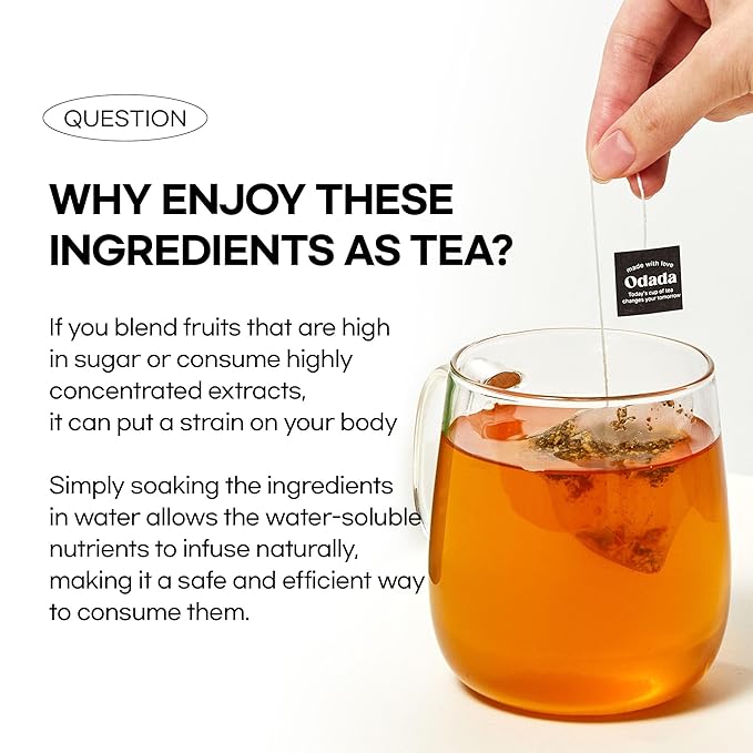 Odada Sugar Cutffee Tea Zero Sugar &amp Caffeine-Free Herbal Coffee Alternative with Bitter Melon &amp Chicory Root for Post-Meal Lightness Clean Balance &amp Daily Wellness 24 Tea Bags