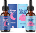 JoySpring SleepBerry Liquid Melatonin and Genius Drops Smartberry Vanilla for Kids