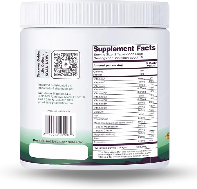 Vital Life Collagen Peptides Powder +17 Super Ingredients 1.6 lb (Pack of 6) Mint &amp Lemon Flavor Supports Hair Skin Nails Bones Joints &amp Digestive Health Collagen for Women &amp Men.