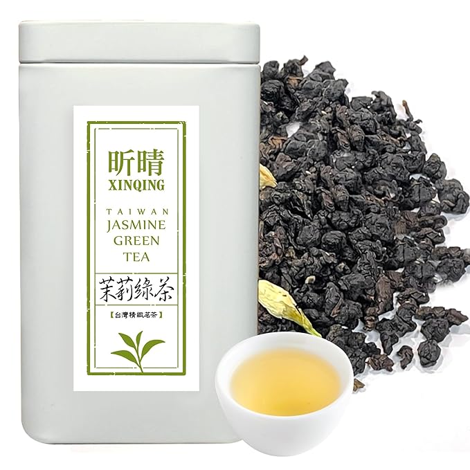 Xin Qing Taiwan High Altitude Jasmine Green Tea High Mountain Jasmine Green Tea Taiwan Tea Natural floral and tea aroma without bitterness 150g/5.29oz