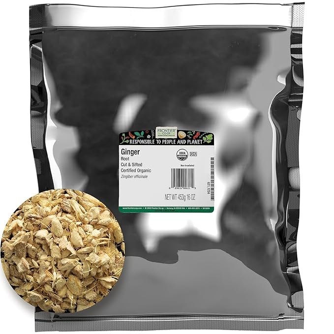 Frontier Cut and Sifted Certified Natural Products Bulk Ginger Root 16 Ounce